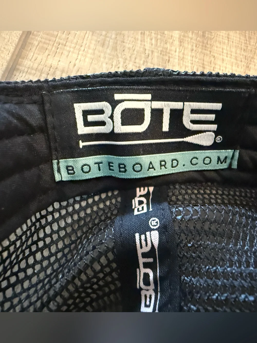 BOTE Stand Apart Premium Board Co Trucker Hat Cap Mesh Back Black Teal Rope VTG